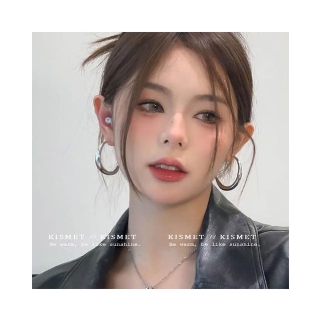 耳環方圓臉天菜經典簡約大圈圈耳環通勤耳飾冷淡風氣質耳圈女ins不過敏看不膩超閃耳環耳飾飾品不褪色百搭禮物輕盈精緻輕奢高級