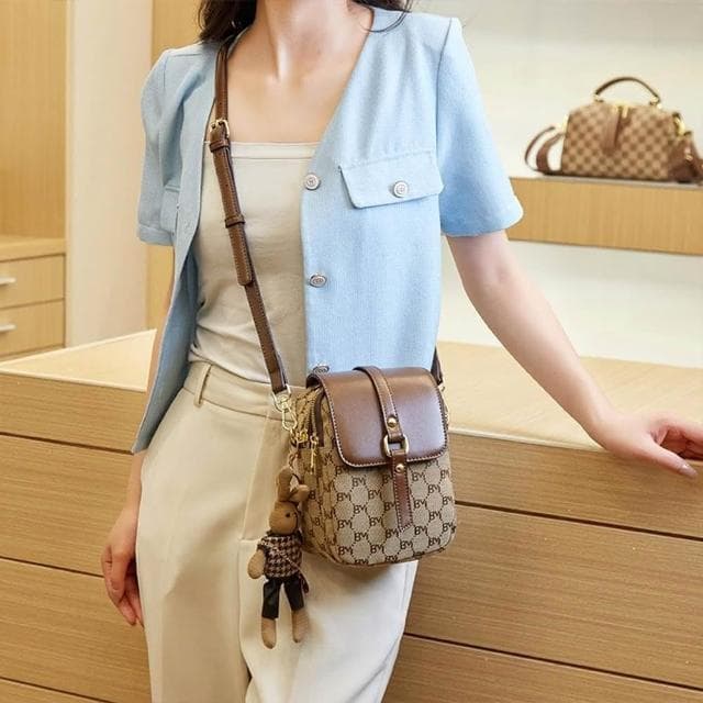 【KT DADA】復古包包 印花包包 可愛小包包 小眾包包 側背包 小方包 斜背手機包 吐司包 生日禮物 皮革包包