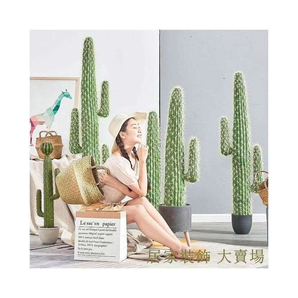 仿真仙人掌擺件 大型 北歐綠植 假植物 ins仙人柱 仙人球道具裝飾盆栽