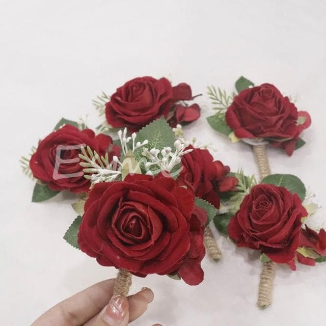 胸花 結婚胸花 藍色紅色粉色 婚禮胸花