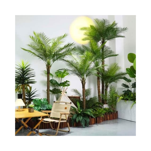 仿真椰子樹假植物造景擺件室內大號綠植棕榈樹盆景裝飾針葵盆栽