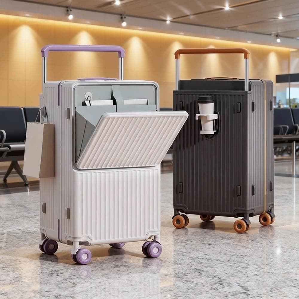 寬拉桿行李箱 大容量胖胖箱 多功能減震拉桿箱 前開口旅行箱運動款旅行箱 20寸登機箱 輕量旅行箱 24吋/26吋/28吋