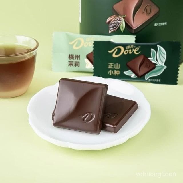 心心相印 【2.2萬人收藏】會員店代德芙0糖茶萃黑巧克力小包裝橫州茉莉正山小種味糖果零食