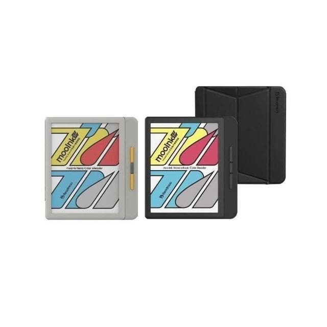 Readmoo讀墨 7吋 mooInk Nana 彩色電子書閱讀器+磁感應保護殼-暗夜黑/迷月白