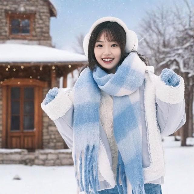 圍巾仿羊絨圍巾女秋冬季新款加厚保暖圍脖顯白流蘇中長款百搭圍巾保暖披肩圍巾質感圍巾冷氣披肩空調百搭保暖圍脖防風圍脖韓版圍巾