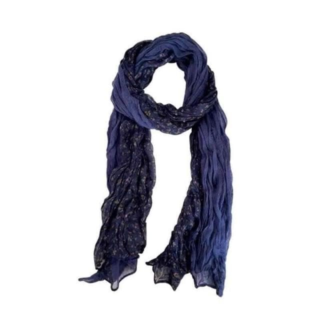 圍巾女文藝氣息棉麻碎花褶皺圍巾大理旅遊拍照氛圍感薄款披肩護頸圍脖保暖披肩圍巾質感圍巾冷氣披肩空調保暖圍脖防風圍脖韓版圍巾