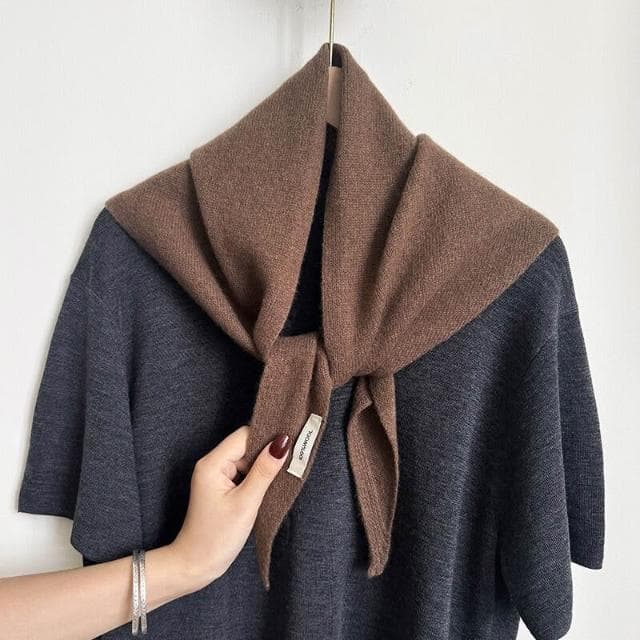 圍巾女羊毛針織三角巾披肩女秋冬款保暖頭巾多功能保暖百搭小圍巾保暖披肩圍巾質感圍巾冷氣披肩空調百搭保暖圍脖防風圍脖韓版圍巾