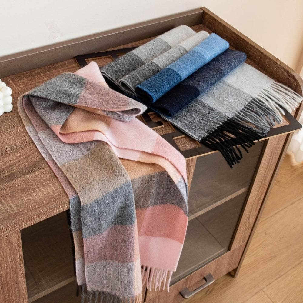 圍巾女加厚秋冬格子羊毛圍巾氛圍感女百搭保暖羊毛圍脖舒適披肩保暖披肩圍巾質感圍巾冷氣披肩空調百搭保暖圍脖防風圍脖韓版圍巾