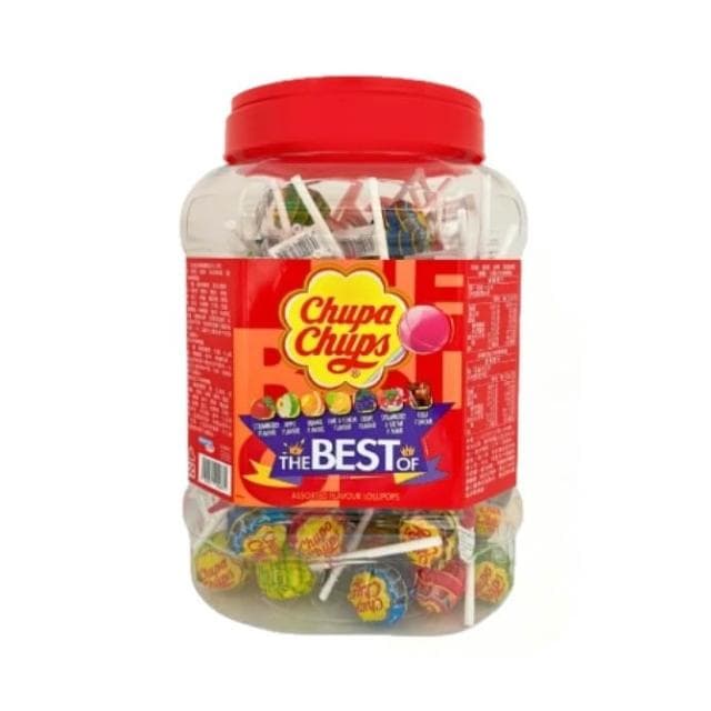 【Chupa Chups 加倍佳】棒棒糖 加倍佳 棒棒糖 100支/桶 聚餐 生日派對 交換禮物