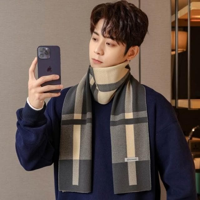 圍巾男冬季學生初高中生男士圍巾女保暖圍脖青少年保暖加厚戶外防寒圍脖男士時尚保暖質感親膚圍巾圍脖防風圍脖披肩男士針織圍巾