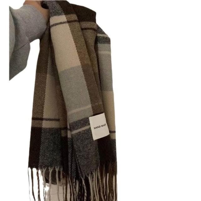 圍巾男女冬季格子男友生日學生韓版百搭網紅保暖情侶圍脖女戶外防寒圍脖男士時尚保暖質感親膚圍巾圍脖防風圍脖披肩男士針織圍巾