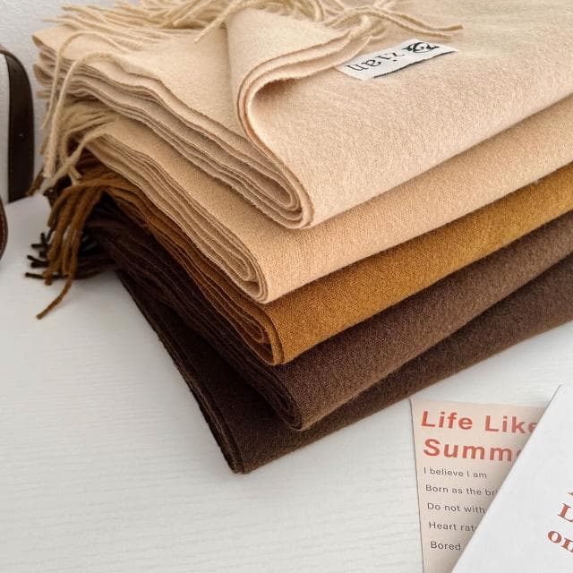 圍巾女百搭簡約純色保暖圍巾溫柔風韓版時尚氛圍感流蘇披肩圍脖女保暖披肩圍巾質感圍巾冷氣披肩空調百搭保暖圍脖防風圍脖韓版圍巾