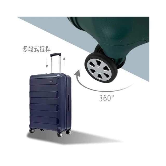【KANGOL】英國袋鼠 20吋輕量耐磨可加大行李箱-(多色任選)