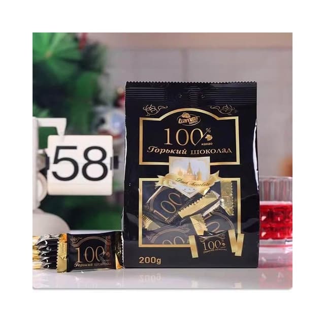 【兜米優選】黑巧克力 俄羅斯風味 無糖精迷你100%純可可脂純黑苦袋