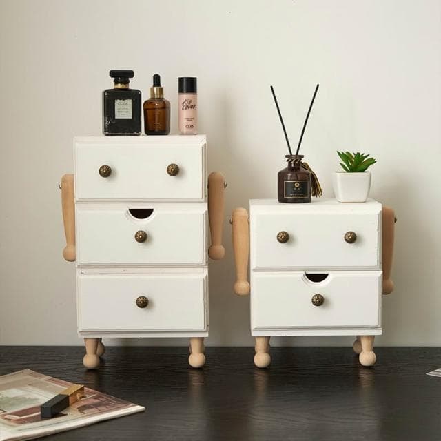 實木質機器人首飾盒收納盒項鏈化妝品新婚喬遷新居禮物儲物櫃