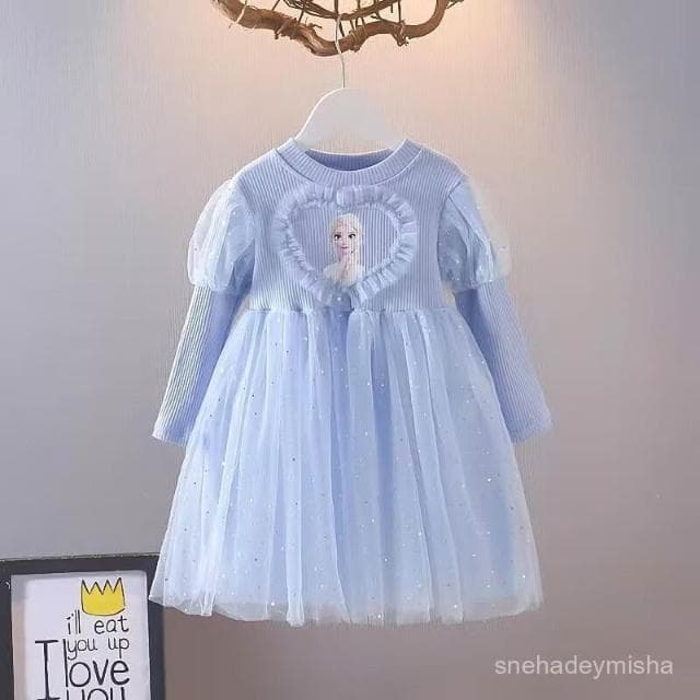 艾莎公主裙春秋季新款服愛莎連衣裙女童2025新款生日禮服洋氣