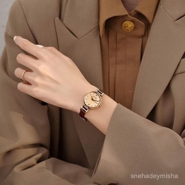 新款手錶女複古英倫風小衆輕奢時尚高級感女學生朋友簡約生日禮物