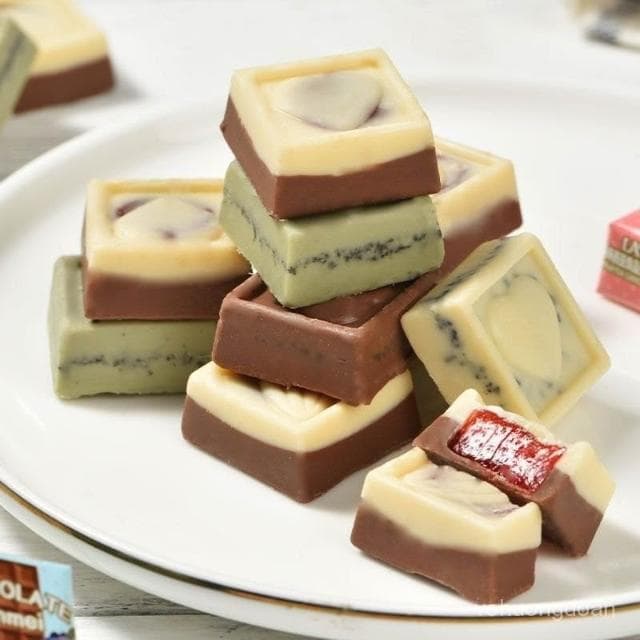 心心相印 黑巧夾心巧克力曲奇白巧克力混閤裝網紅水果獨立包裝食品零食