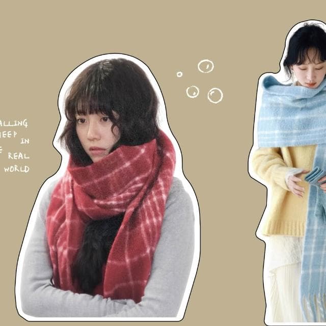 【ZOII 佐壹】溫柔格紋羊毛大圍巾 羊毛圍巾 格紋圍巾 冬季圍巾 保暖圍巾 賞雪 禦寒 秋冬圍巾#322040