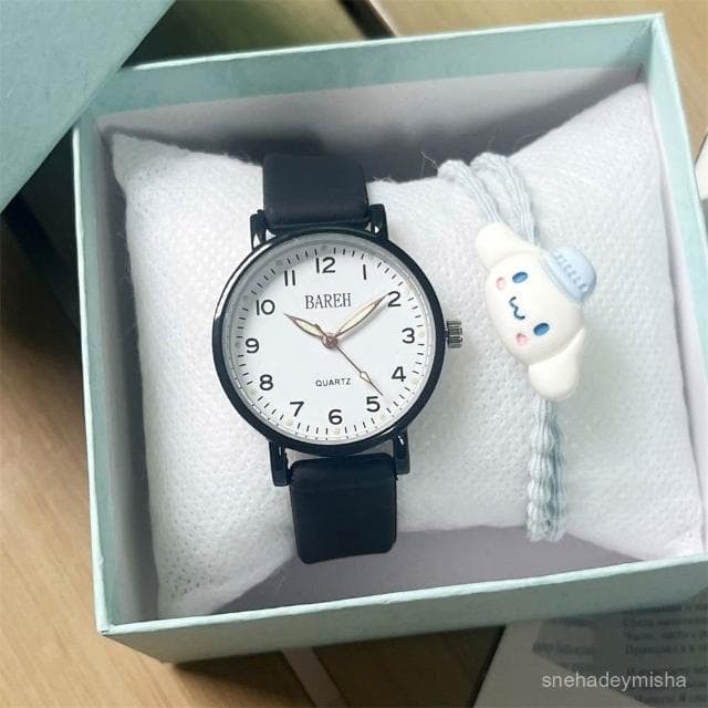 曉君精選 多巴胺顯白石英手錶學生專用小衆夜光高級感精緻學院風時尚百搭