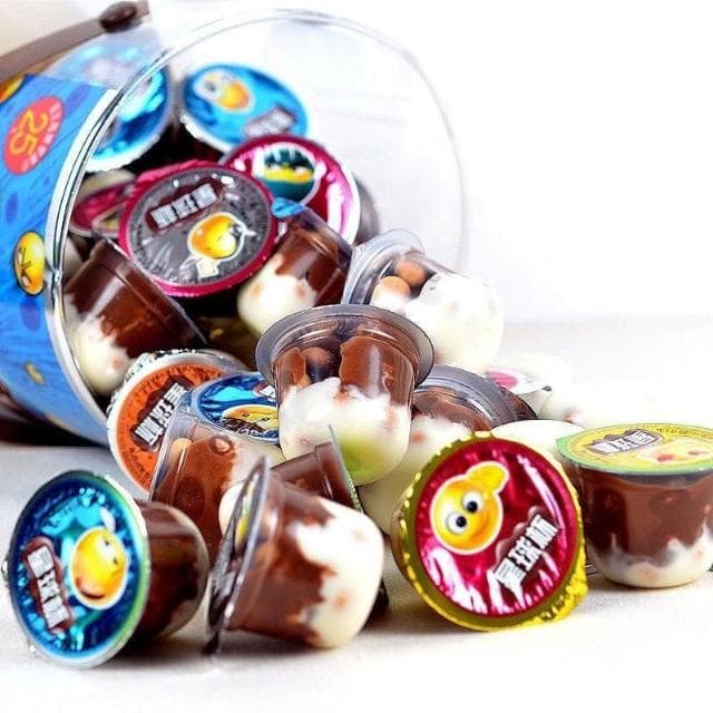甜甜樂星球杯巧克力餅幹桶裝大杯中小杯整桶巧樂杯可可脂休閒零食