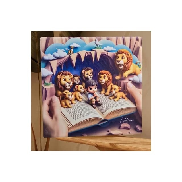 【但以理獅子坑】 杯墊 基督教福音禮品 受洗 生日禮物搬家喬遷 聖經故事 恩典之約禮物店