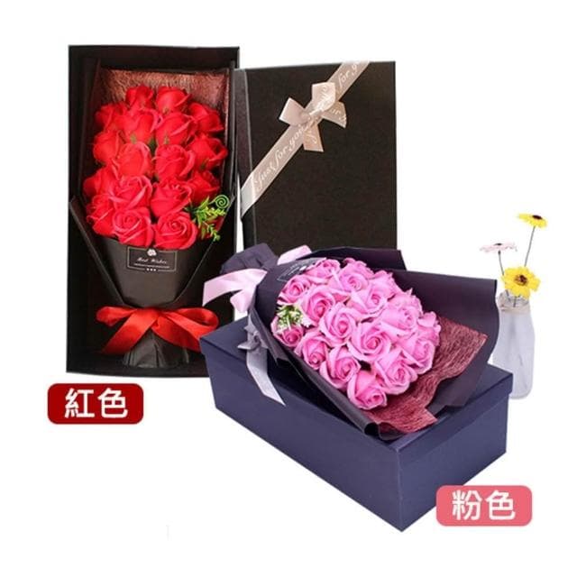 【VENCEDOR】18朵香皂玫瑰花束 *1入 情人節 畢業送禮 禮盒