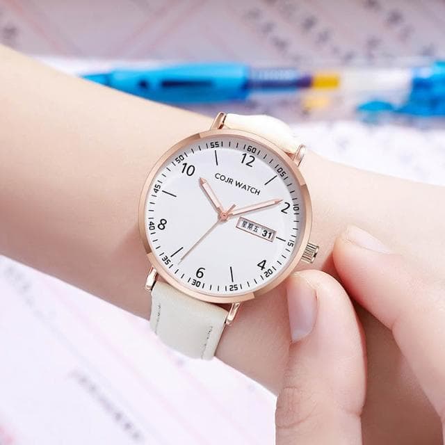 cojr品牌手錶女款學生初高中女士防水輕奢高顏值簡約氣質石英腕錶