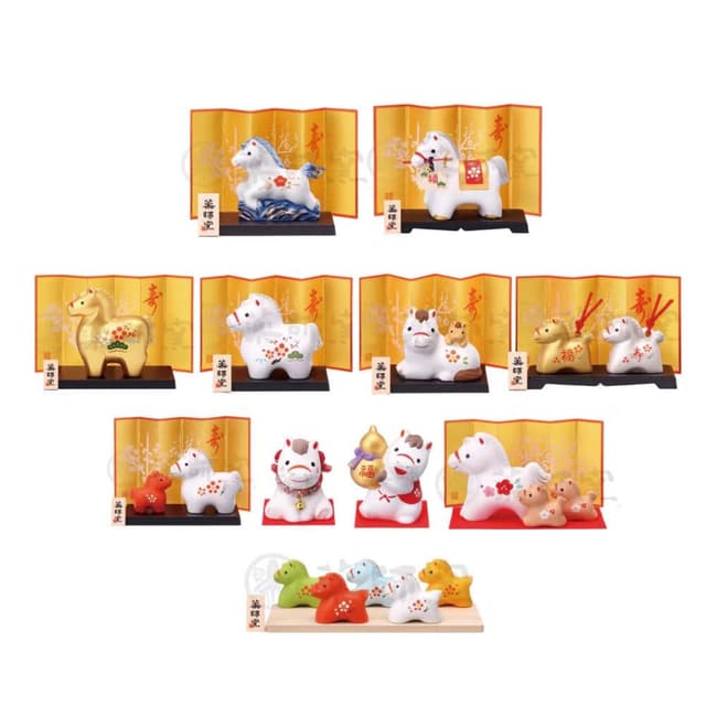 【日本藥師窯】日本直送 佐倉嚴選 馬年擺飾 2026年 干支 馬 招財開運 擺件 玄關 辦公室 裝飾 招財 招福 新年 十二生肖 禮物