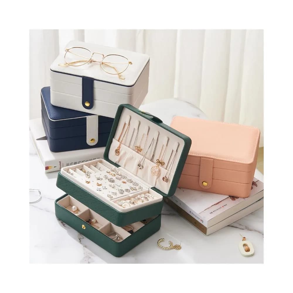比比優 多層項鏈戒指飾品收納盒首飾盒 耳釘耳飾收納盒 珠寶首飾盒