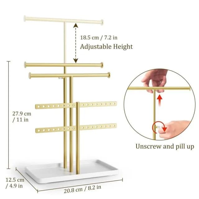 比比優 新款金屬多層收納架展示架飾品項鏈貨架耳飾多層可拆卸