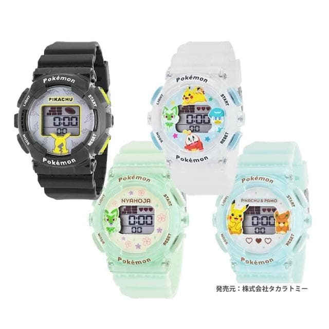 【POKEMON 精靈寶可夢】寶可夢 電子錶 手錶 兒童錶 成人錶 螢光 皮卡丘 日本正版 該該貝比日本精品