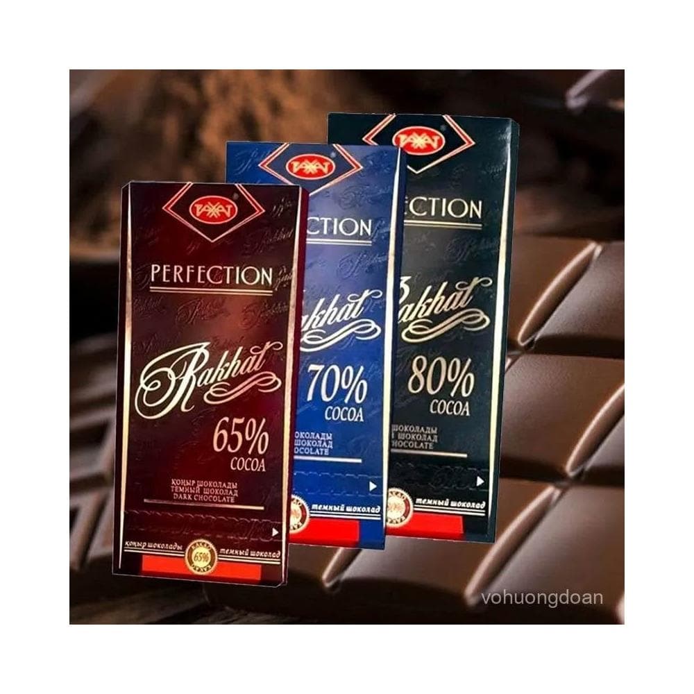 心心相印 瑞意蓮牌哈薩克斯坦原裝進口純可可脂黑巧克力80%70%65%盒裝