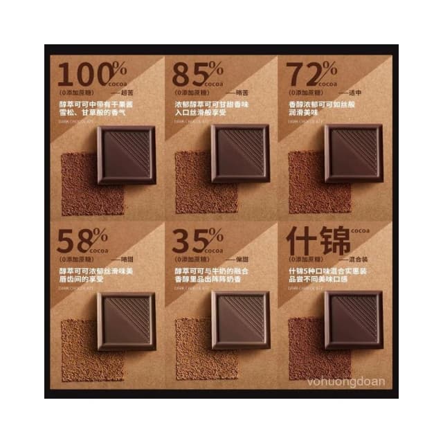 心心相印 黑巧克力純可可脂俄羅斯風味健身休閒代餐零食