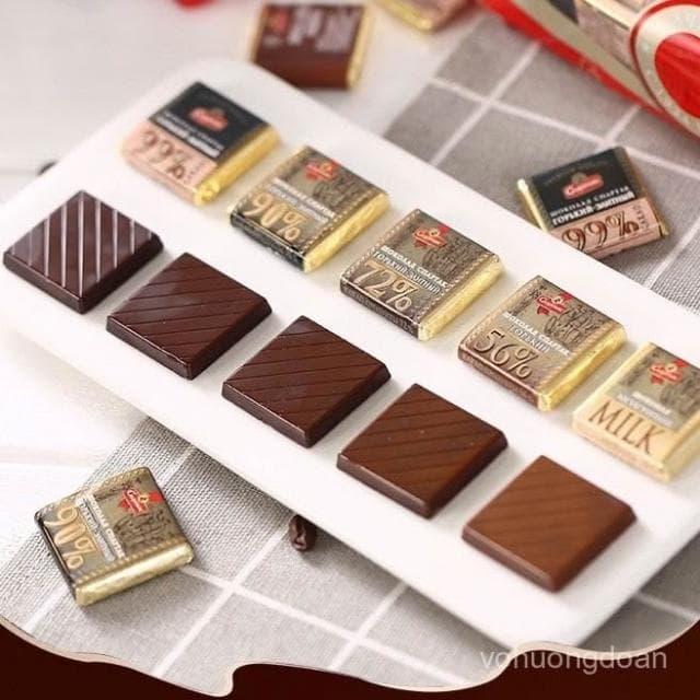 心心相印 【不含代可可脂】俄羅斯進口每日黑巧斯巴達克迷你99 %黑巧克力