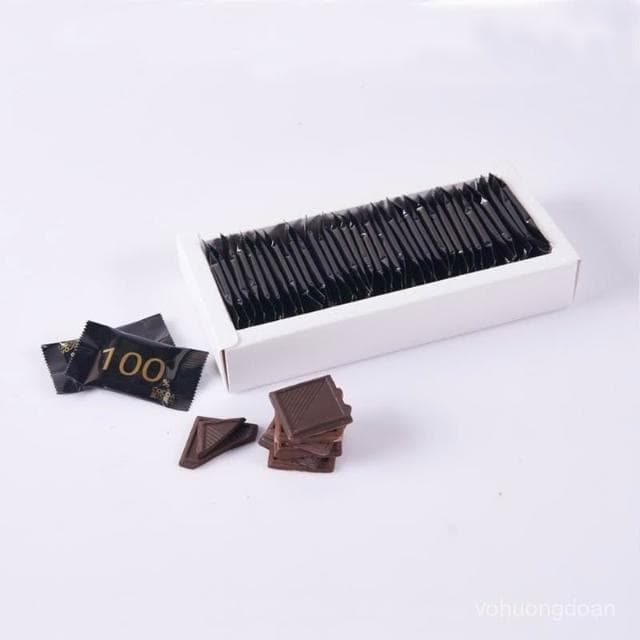 心心相印 純可可脂黑巧克力100%0蔗糖辦公室網紅健身零食小喫禮盒裝可可豆