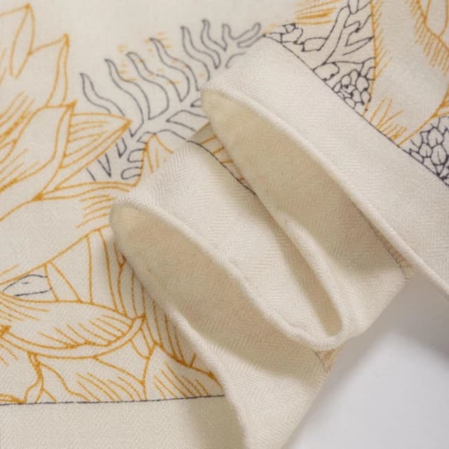 好夢想精品館   時尚真絲羊絨圍巾女冬季高級感百搭保暖羊毛方巾披肩