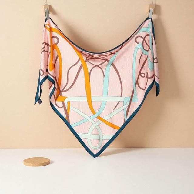 好夢想精品館  高檔真絲羊毛大三角巾印花大氣春秋氣質保暖辦公室圍巾女披肩