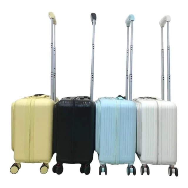 電子紋防刮 16吋前開式機長箱 複合式登機箱 旅行箱  行李箱小行李箱 前開旅行箱 機長箱 廉航登機箱