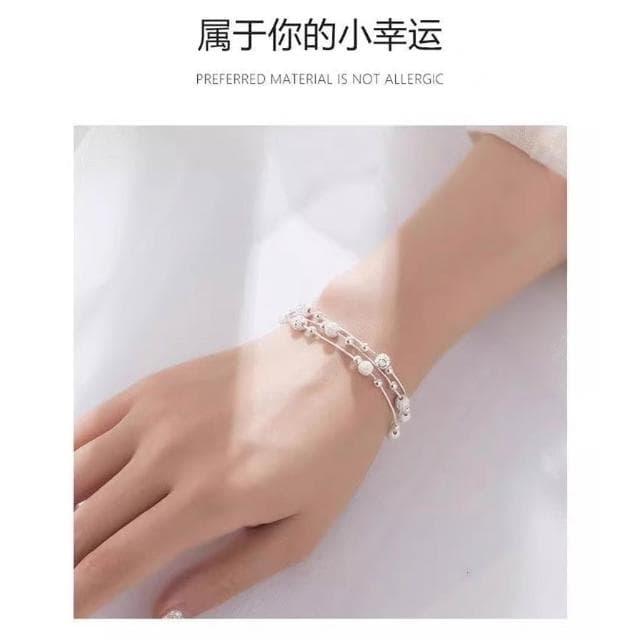 999純銀三生三世足銀手鏈送女朋友ins百搭小眾