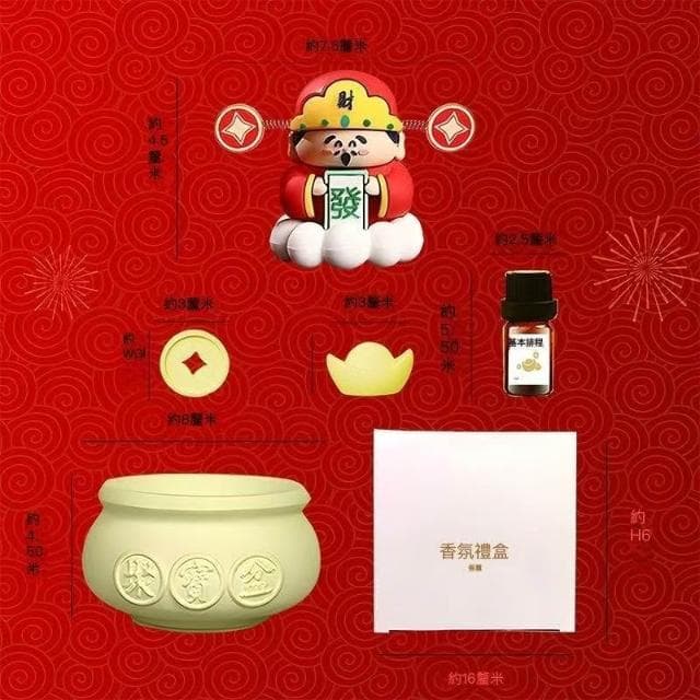 台灣發票快速出貨 財神爺香薰 桌面小神仙擺飾 桌面擺件 財神爺 新年款 香氛擴香石 香氛石膏 擴香 陶瓷擴香器 車載擺件