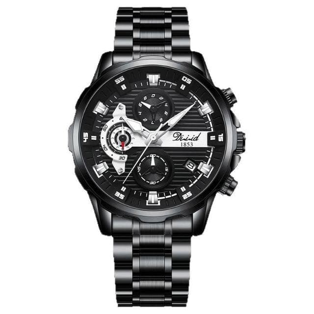 帝茲品牌手錶男士高級感防水夜光大錶盤多功能潮流石英表跨境爆款