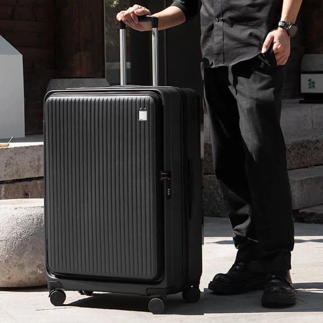 【路比達】大容量前開式行李箱 20/24/28吋 多尺寸旅行箱 可加大寬度 防摔旅行箱