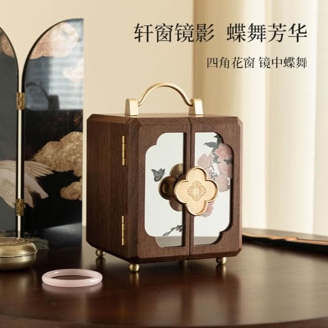 儒雅家具 免稅免運 木質首飾盒收納盒高檔精致2025年新款項鏈飾品盒新中式情人節禮物