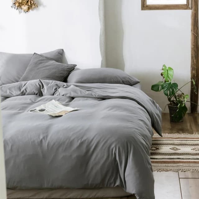【Arvo Home 蒔桄家居】親膚裸睡床包被套三/四件組-單人/雙人/加大 (四季被套組 裸睡床單 舒眠寢具 水洗棉床包 親膚床包 透氣床包 裸床包)