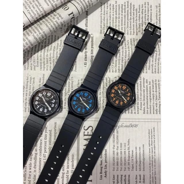 【CASIO 卡西歐】經緯度鐘錶 手錶+鏡面貼膜 CASIO手錶專賣店 夜光指針錶超薄石英  彩色字體 考試專用 保證公司貨附保固卡MQ-71