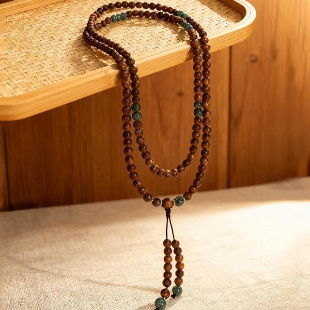 【Paiya 派亞】5MM一線沉香翡翠A貨彈力繩4圈手串手鍊可當項鍊毛衣鍊