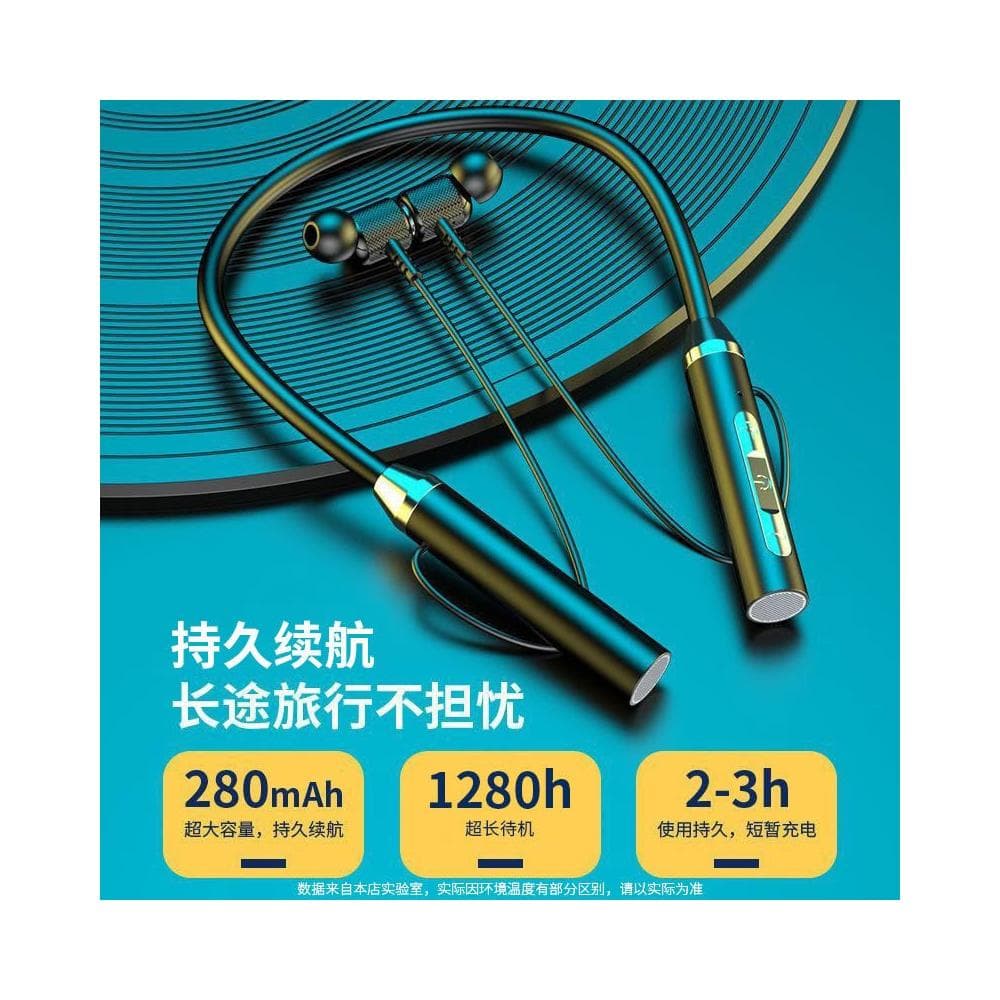 批發藍牙無線耳機 運動掛脖雙耳入耳頸掛式續航電腦降噪耳機通用