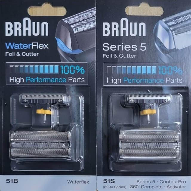 【BRAUN 百靈】百靈waterflex wet&dry電動刮鬍刀刀網51B51S(WF1S、WF2S)