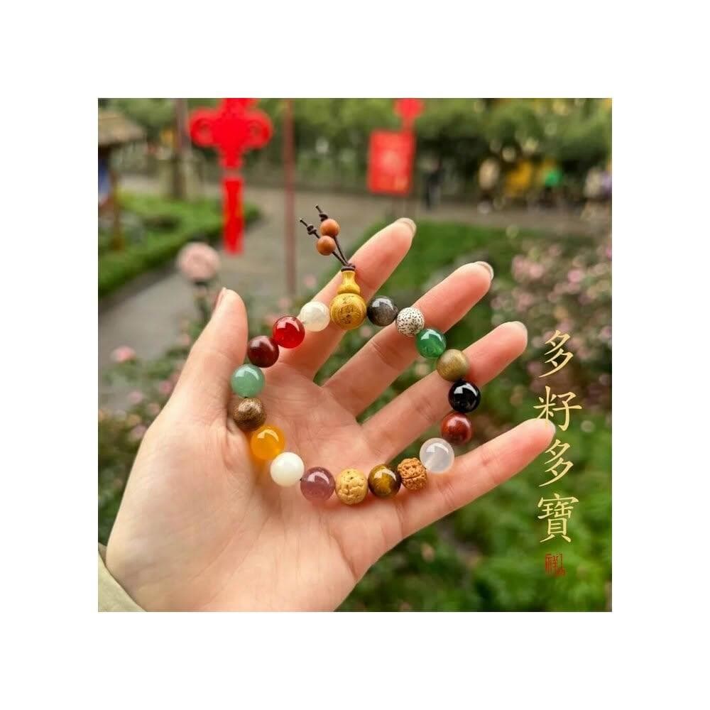 杭州靈隱四代十八籽手串菩提多寶景區 龍德耀日 寺廟同款 18籽檀香手鍊 化煞 招財 祈福 手鏈